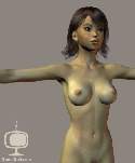 Virtuelle 3d modele de nu de fille
